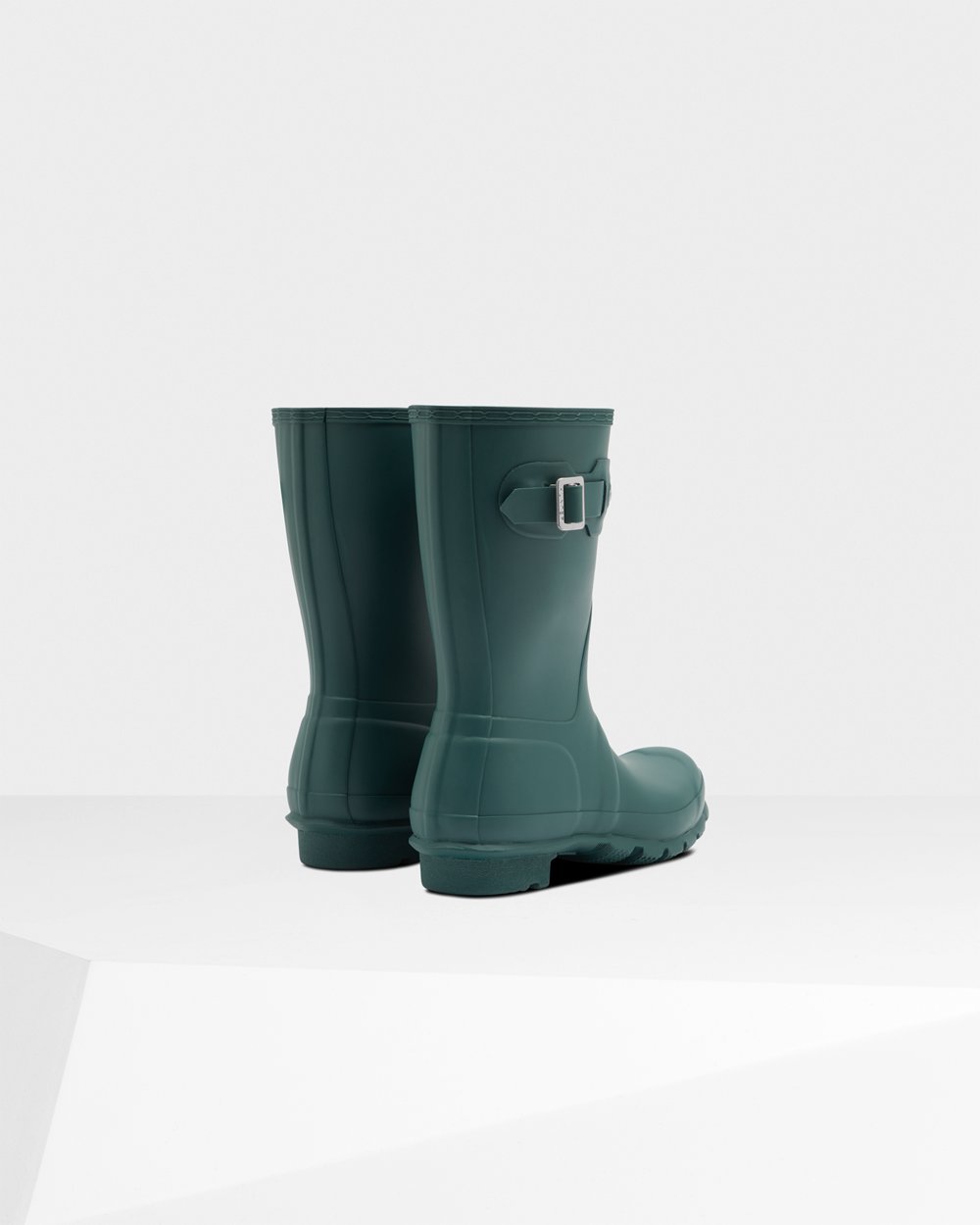 Womens Hunter Short Rain Boots Green - Original - 7095428-HC